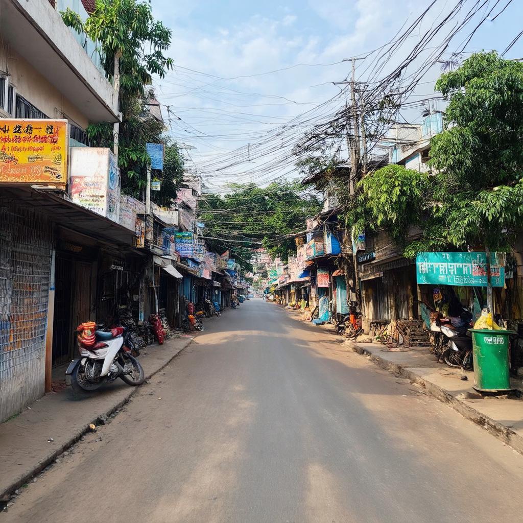 Toan canh duong Trần Quang Diệu dan den Chợ Cầu Văn, Bình Thủy